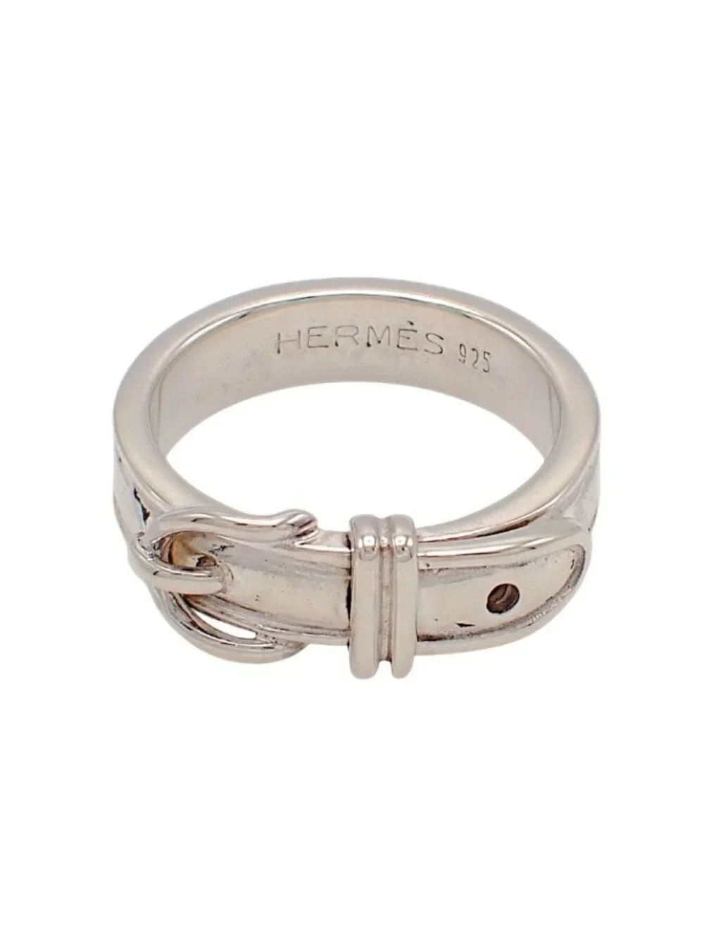 Hermes Ceinture Belt Ring 925 Sterling Silver Accessory
